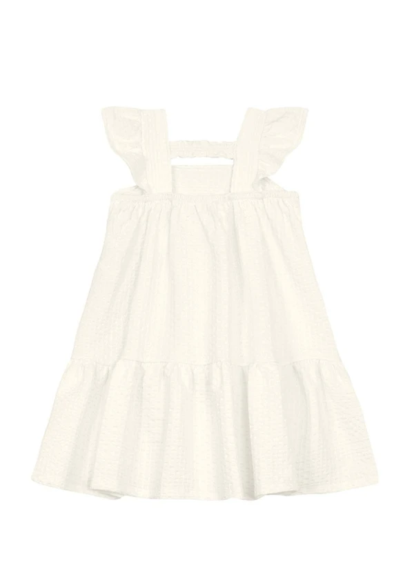 Brandili Mundi - Vestido Infantil Menina Texturizado Natural 2