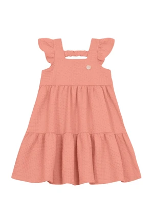 Brandili Mundi - Vestido Infantil Menina Texturizado Rosa - BRANDILI MUNDI