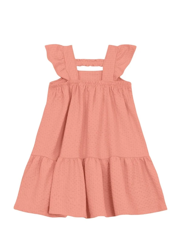 Brandili Mundi - Vestido Infantil Menina Texturizado Rosa 2