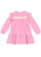 Brandili Mundi - Vestido Infantil Menina Texturizado Verde - variação: Rosa