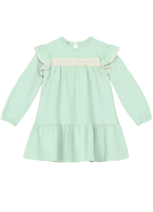 Brandili Mundi - Vestido Infantil Menina Texturizado Verde - BRANDILI MUNDI