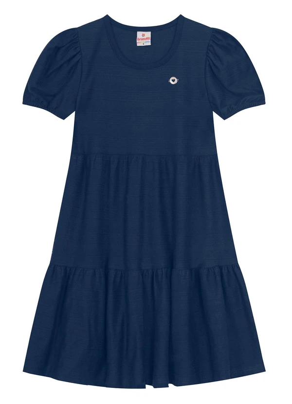 Brandili - Vestido Infantil Menina Três Marias Azul