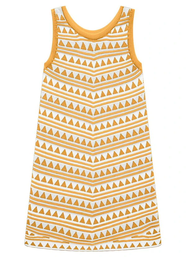 Nanai - Vestido Infantil Menina Tricot Amarelo