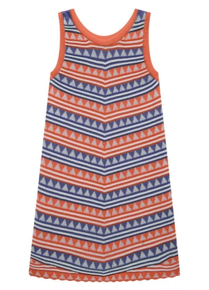 Nanai - Vestido Infantil Menina Tricot Laranja - NANAI