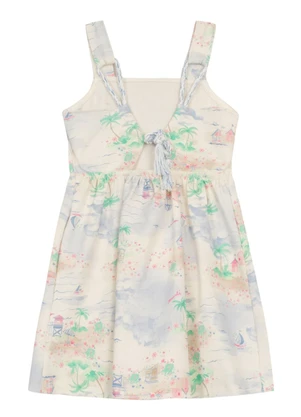 Mundi - Vestido Infantil Menina Tropical Azul - MUNDI