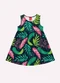 Kyly - Vestido Infantil Menina Tropical Marrom - variação: Azul