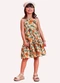 Nanai - Vestido Infantil Menina Tropical Rosa - variação: Bege