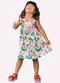 Nanai - Vestido Infantil Menina Tropical Amarelo - variação: Branco