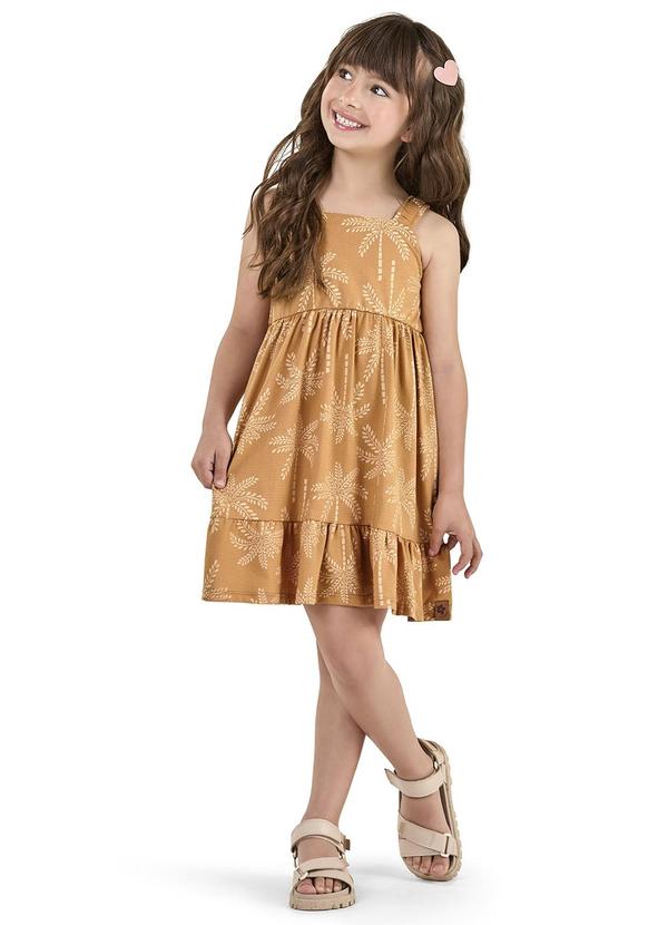 Elian - Vestido Infantil Menina Tropical Laranja 2