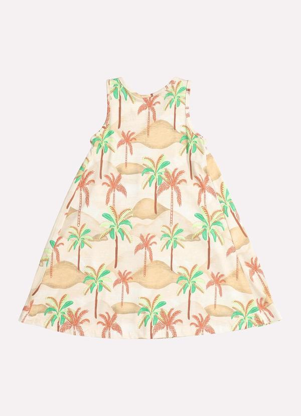 Kyly - Vestido Infantil Menina Tropical Marrom 3