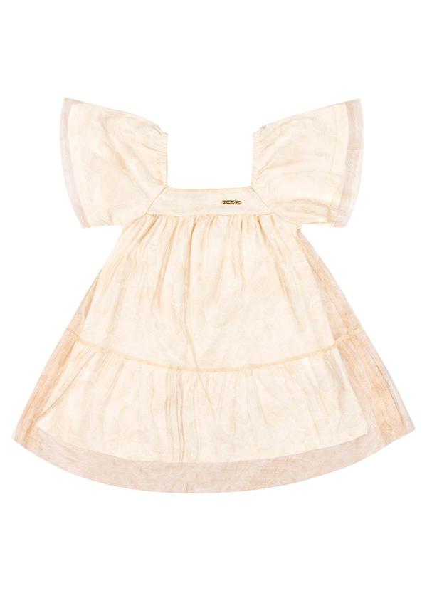 Colorittá - Vestido Infantil Menina Tule Colorittá Bege 2