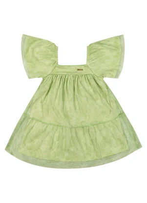 Vestido Infantil Menina Tule Colorittá (Verde) - COLORITTÁ