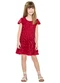 Elian - Vestido Infantil Menina Tule Corações Verde - variação: Vermelho