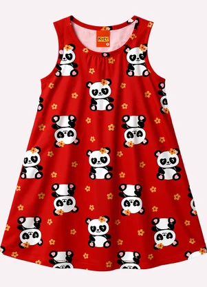 Kyly - Vestido Infantil Menina Ursinhos Vermelho - KYLY