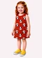 Kyly - Vestido Infantil Menina Ursinhos Marrom - variação: Vermelho