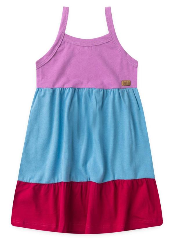 Rosa Azul - Vestido Infantil Menina Verão Iaia Roxo 2