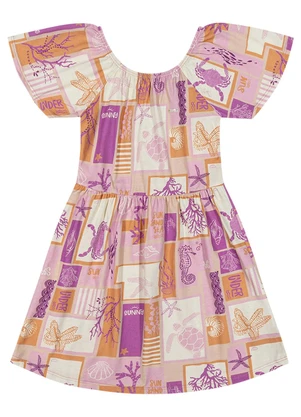 Elian - Vestido Infantil Menina Verão Leve Roxo - ELIAN