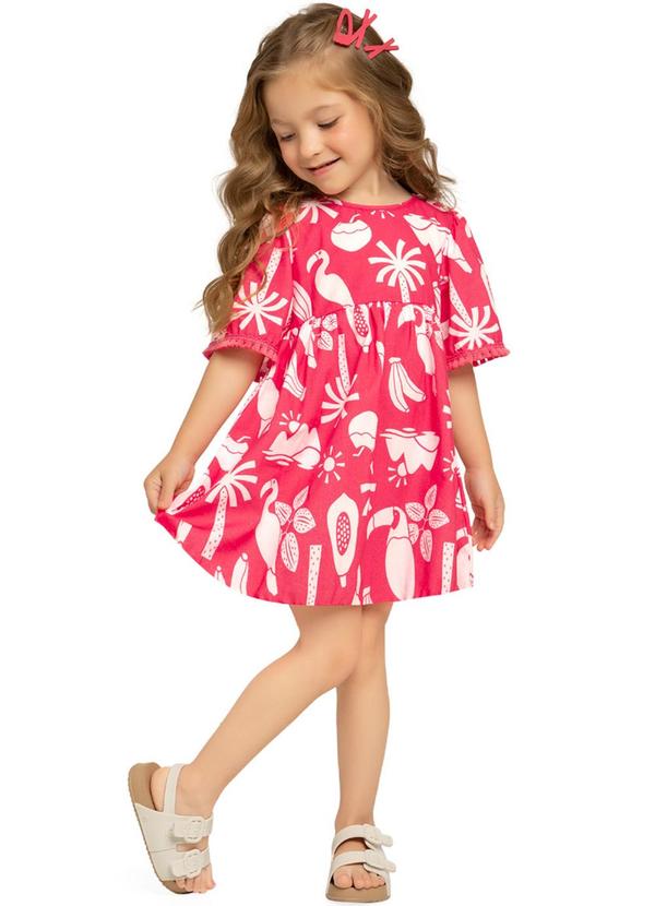 Nanai - Vestido Infantil Menina Vermelho