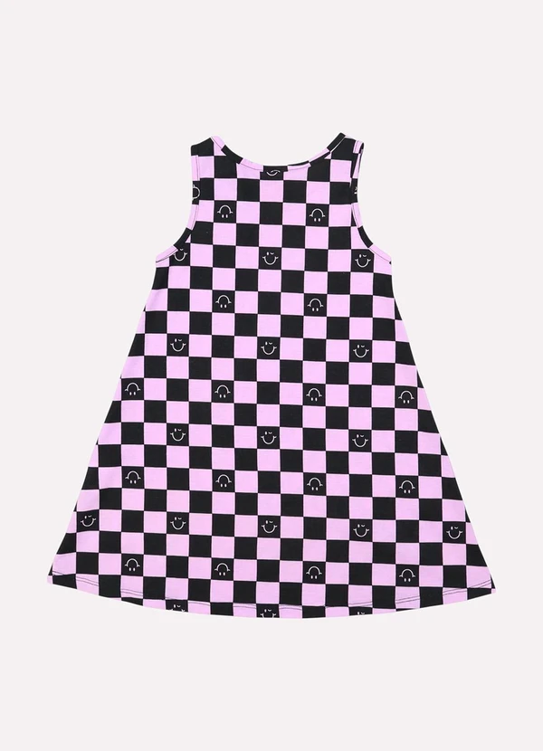 Kyly - Vestido Infantil Menina Xadrez Preto 3