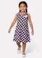 Kyly - Vestido Infantil Menina Xadrez Preto - variação: Preto