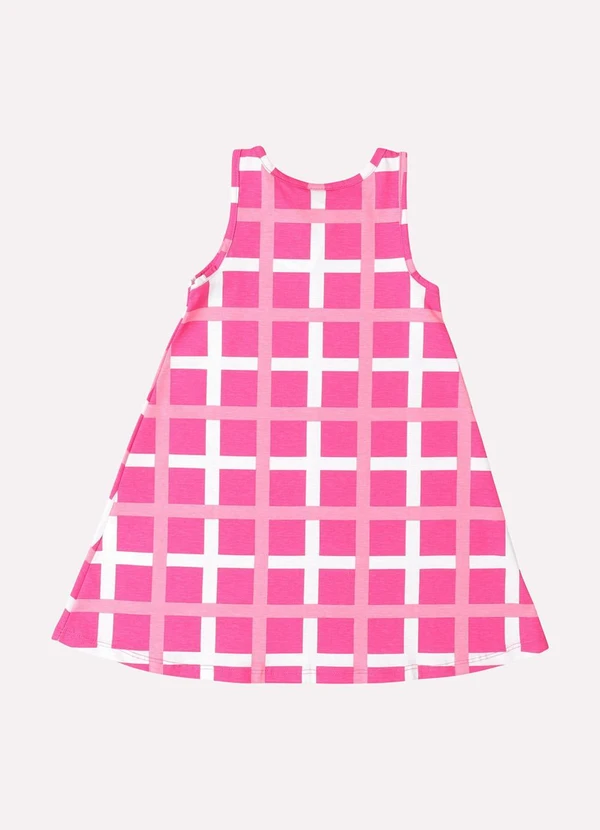 Kyly - Vestido Infantil Menina Xadrez Rosa 3