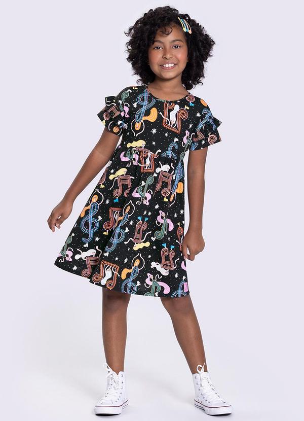 Alakazoo - Vestido Infantil Menino Estampados Preto