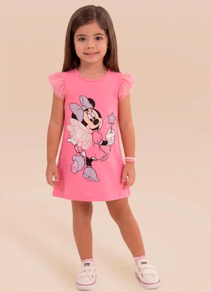 Brandili - Vestido Infantil Minnie com Tule e Glitter - BRANDILI