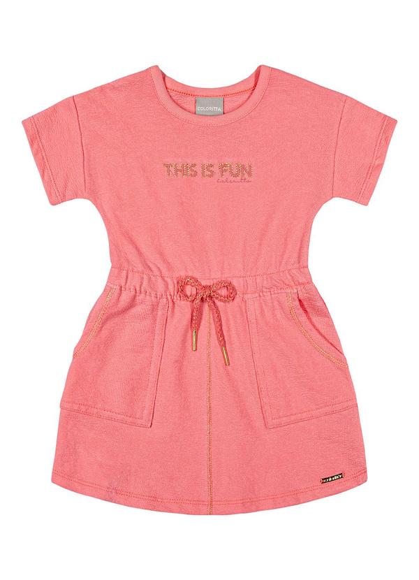Colorittá - Vestido Infantil  Moletinho Colorittá Rosa