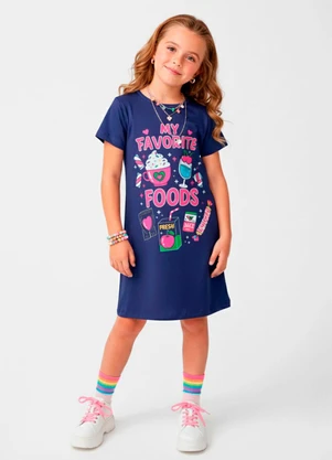 Laluna - Vestido Infantil My Favorite Marinho - LALUNA