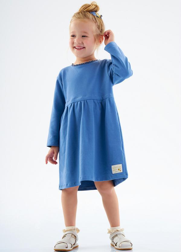 Up Baby - Vestido Infantil Nature Molecotton Azul