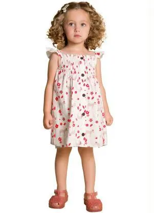 Milon - Vestido Infantil Off White - MILON