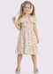 Alakazoo - Vestido Infantil Ombro a Ombro SarjaBranco - variação: Bege