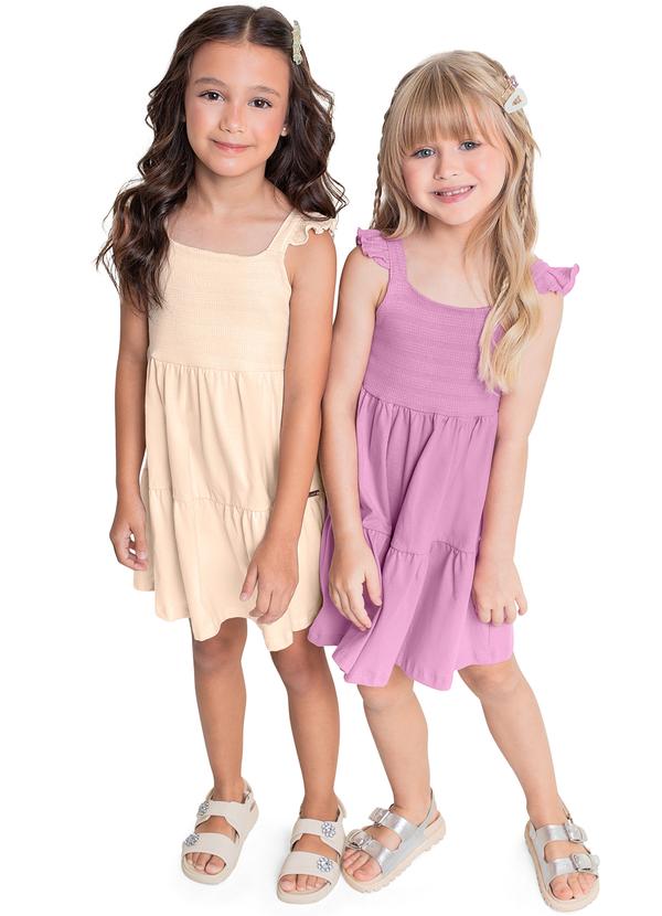 Quimby - Vestido Infantil para Menina Bege 2