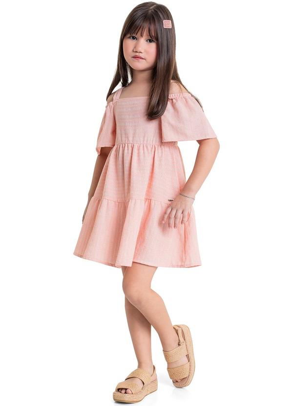 Quimby - Vestido Infantil para Menina Laranja