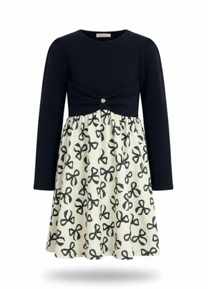 Duduka - Vestido Infantil Peluciado Preto - DUDUKA