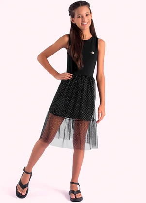 Duduka - Vestido Infantil Preto - DUDUKA