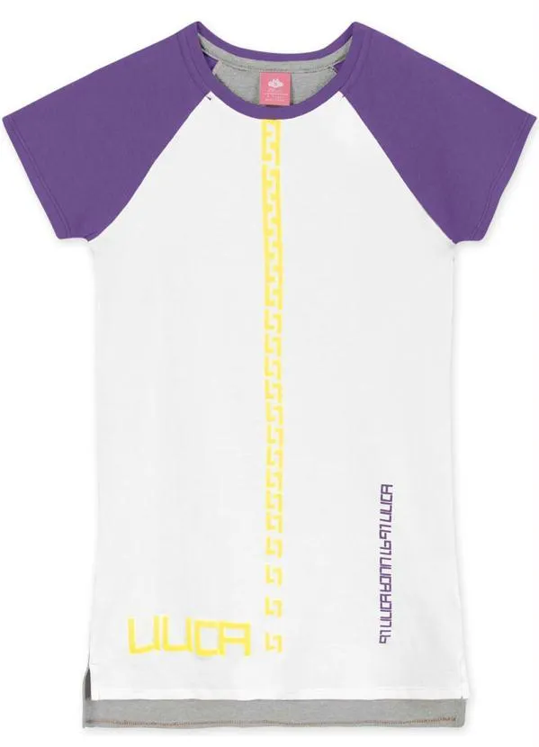 Lilica Ripilica - Vestido Infantil Raglan Branco 3