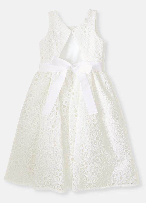 Momi - Vestido Infantil Rendado Off White 3