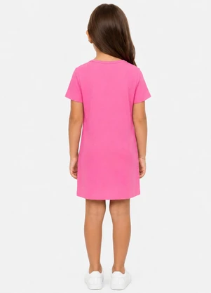 Select - Vestido Infantil Ribana Canelada e Estampa Rosa - SELECT