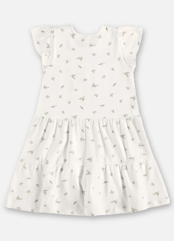 Up Baby - Vestido Infantil Ribana Sustentável Branco 2