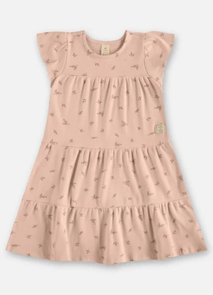 Up Baby - Vestido Infantil Ribana Sustentável Rosa - UP BABY