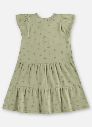 Up Baby - Vestido Infantil Ribana Sustentável Verde - UP BABY
