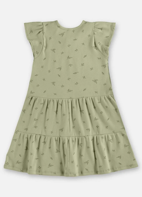 Up Baby - Vestido Infantil Ribana Sustentável Verde 2