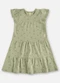 Up Baby - Vestido Infantil Ribana Sustentável Branco - variação: Verde