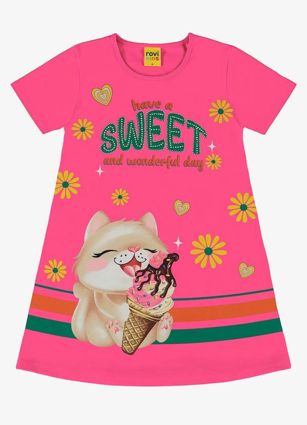 Rovi Kids - Vestido Infantil Rosa