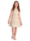 Duduka - Vestido Infantil Rotativo Estampa Folhas  Bege - variação: Bege