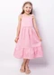 Torra - Vestido Infantil Sarja Midi Alcinhas Rosa - variação: Rosa