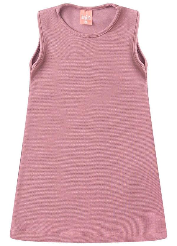 Rosa Azul - Vestido Infantil sem Manga Básico Iaia Confete 2