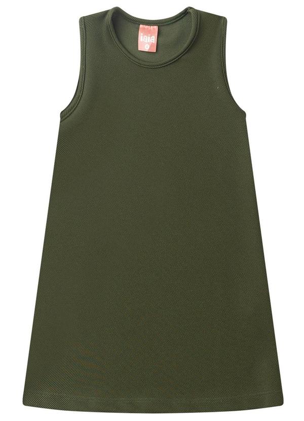 Rosa Azul - Vestido Infantil sem Manga Básico Iaia Verde