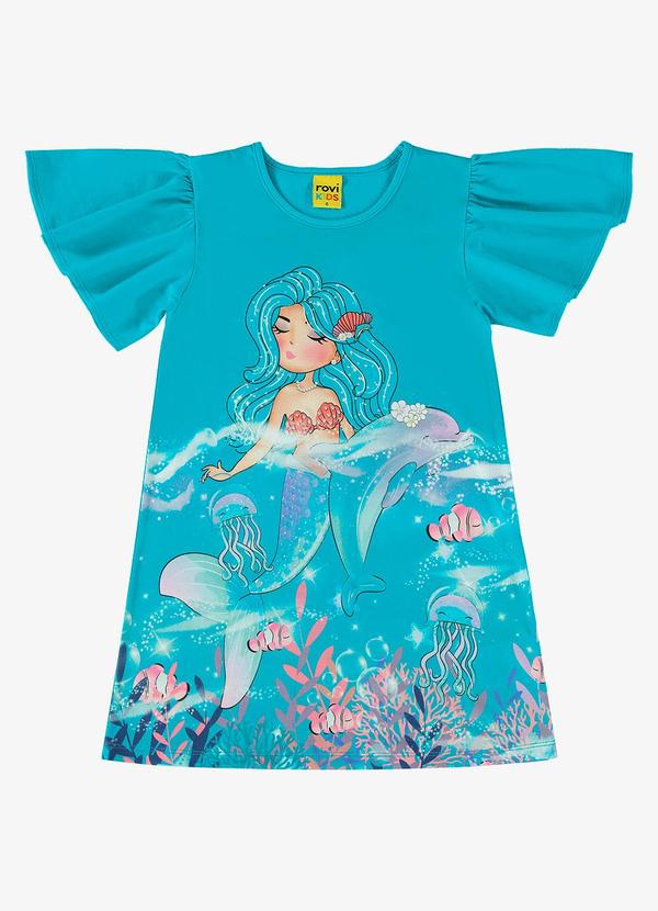 Rovi Kids - Vestido Infantil Sereia Azul 3